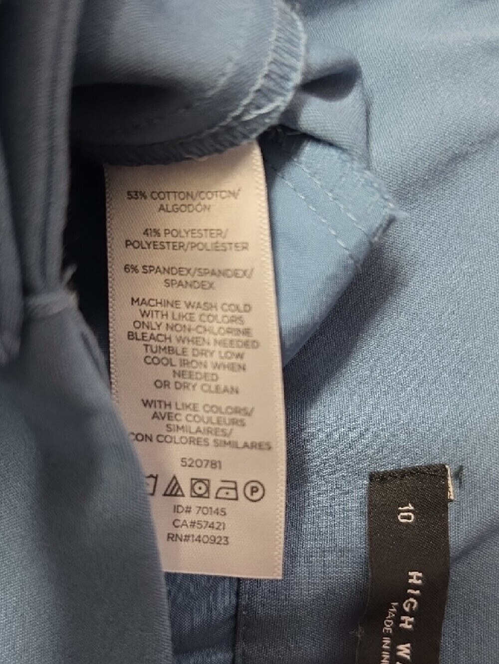 LOFT Light Blue Button-Front Capris - Picture 5 of 7
